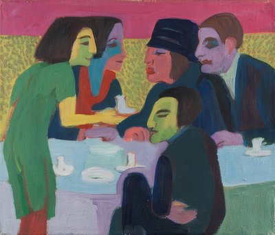 Scene in the Café. Around 1926 by Ernst Ludwig Kirchner