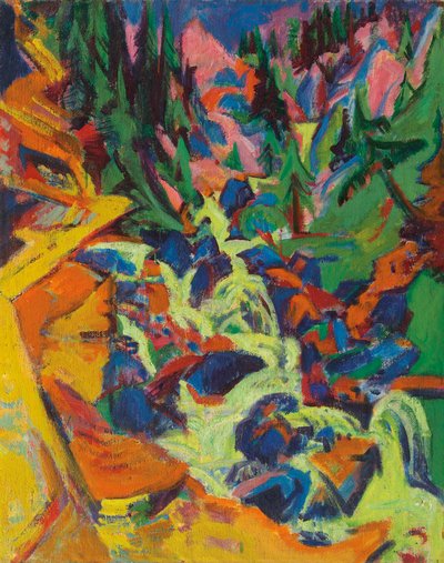 The waterfall, 1919 by Ernst Ludwig Kirchner
