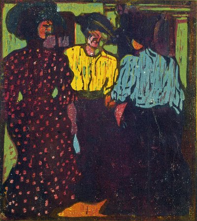 Three Women Talking by Ernst Ludwig Kirchner