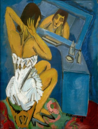 Toilette; Woman in Front of the Mirror by Ernst Ludwig Kirchner