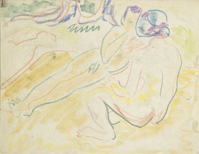 Two Reclining Nudes by Ernst Ludwig Kirchner