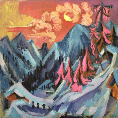 Winter Landscape in Moonlight by Ernst Ludwig Kirchner