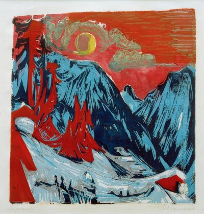 Winter Moonlit Night by Ernst Ludwig Kirchner