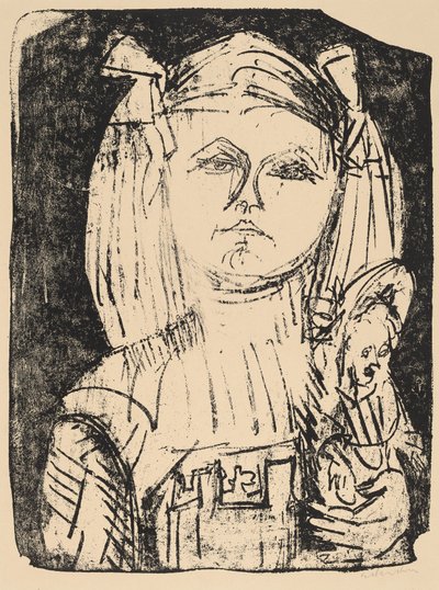 Young Girl with Doll by Ernst Ludwig Kirchner