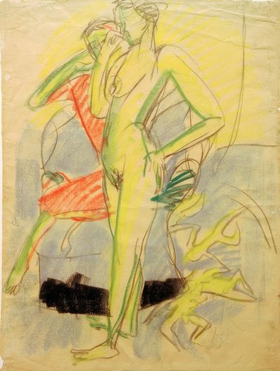 Two Figures in a Room by Ernst Ludwig Kirchner