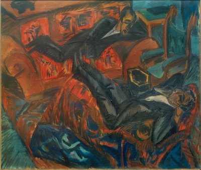 Two Friends in Conversation by Ernst Ludwig Kirchner