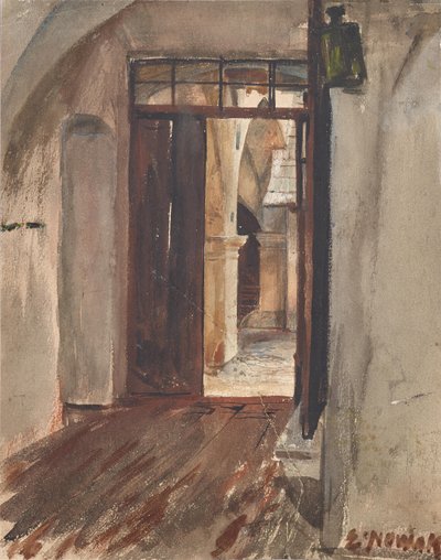 Hallway and Courtyard by Ernst Nowak