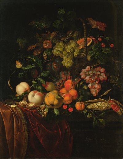 Fruit Still Life by Ernst Stuven
