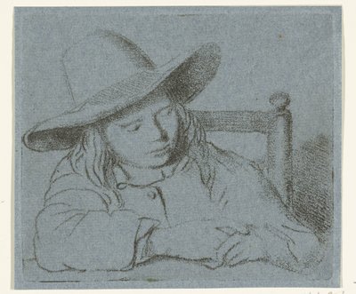 Sleeping Boy with Hat by Ernst Willem Jan Bagelaar