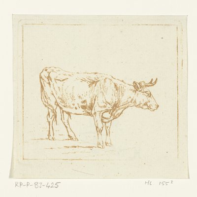 Bull Standing, Facing Right by Ernst Willem Jan Bagelaar