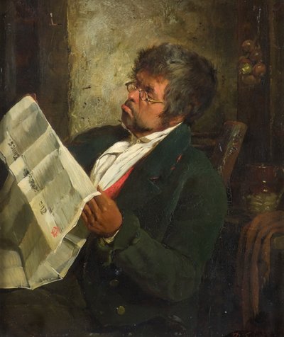 Reading the News by Erskine Nicol