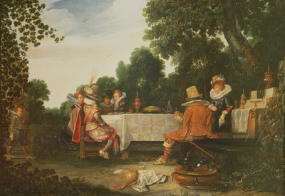 Party in the Garden by Esaias I van de Velde