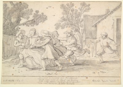 Boys Chasing a Girl by Esaias van de Velde