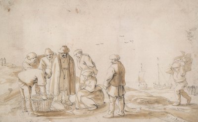 Fish Mongers on the Beach by Esaias van de Velde