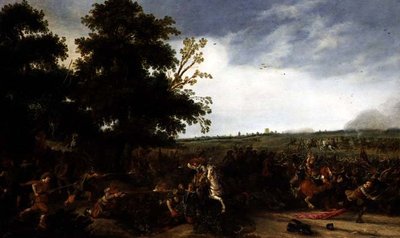 Infantry Fighting Cavalry by Esaias van de Velde