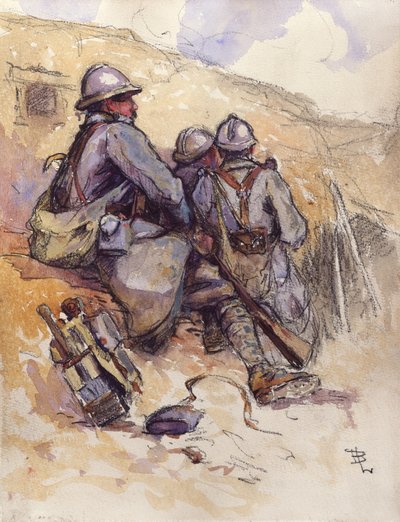 Resting, Prosnes, 7 September 1916 by Espérance Léon Broquet