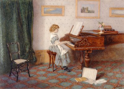 At the Piano, 1876 by Esther H. Jones