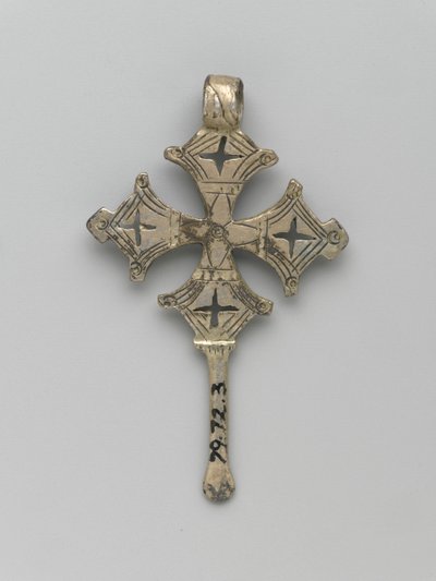 Reverse of a Pendant Cross, Amhara by Ethiopian Ethiopian