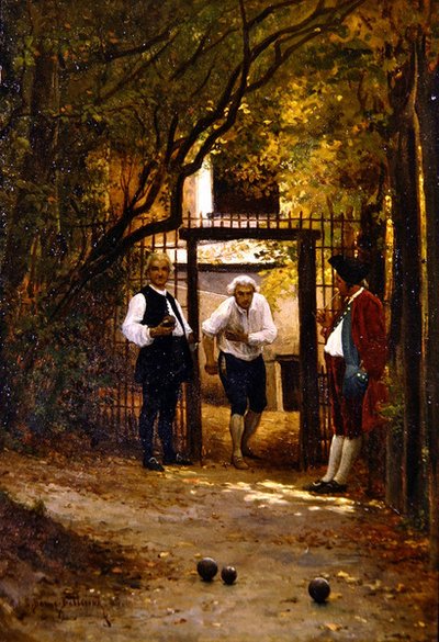 Playing Boules by Etienne Prosper Berne Bellecour
