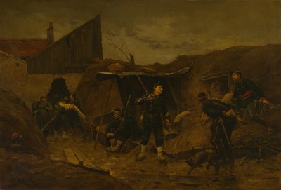 In the Trench by Etienne Prosper Berne Bellecour