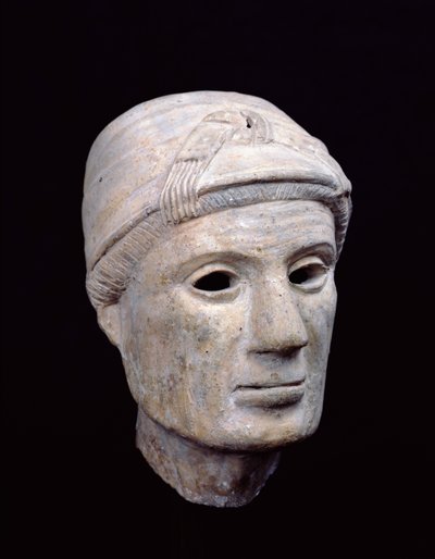 Head of an old woman, from Cerveteri by Etruscan
