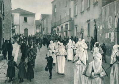 Funeral Procession, Taormina, Sicily, Italy by Eugen Poppel