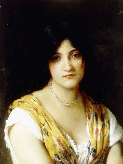 A Mediterranean Beauty by Eugen von Blaas