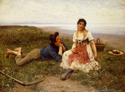 Flirtation by Eugen von Blaas