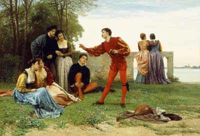 The Recital by Eugen von Blaas