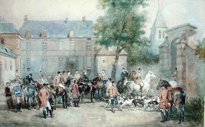 Leaving for the Hunt by Eugene Louis Lami
