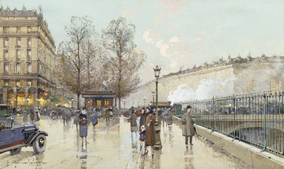 Le Boulevard Pereire, Paris by Eugene Galien Laloue