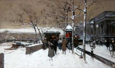 Quai de Seine by Eugene Galien Laloue