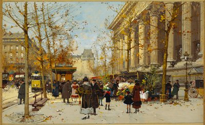 Flower Walk by Eugene Galien Laloue