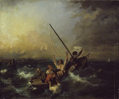 Shipwreck by Eugene (after) Isabey
