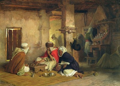 Moroccan Coffee House, c.1874 by Eugene Alexis Girardet