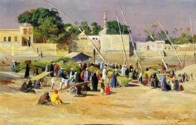 Reed Sellers on the Nile by Eugene Alexis Girardet