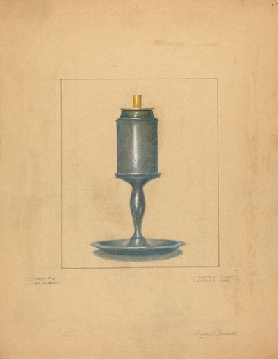 Pewter Lamp by Eugene Barrell