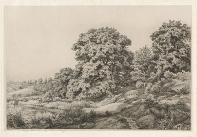 Oaks near a Pond by Eugene Bléry