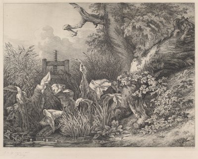Water Dock and Brambles at a Sluice by Eugene Bléry