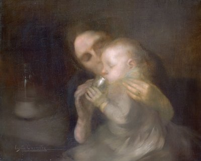 The Tin Mug by Eugène Carrière