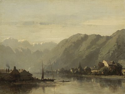 A Swiss Lake by Eugene Deshayes