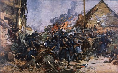 Fighting in Arras by Eugene Galien Laloue