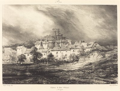 Château de Pont-Gibaud by Eugene Isabey