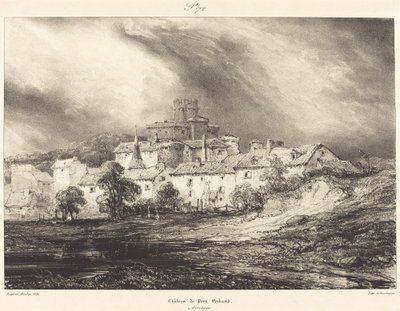 Pont-Gibaud Castle by Eugene Isabey