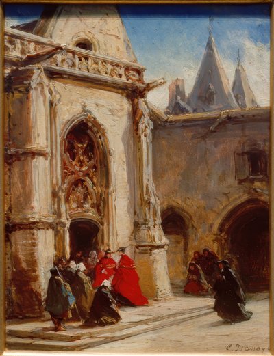 Entrance to the Cathedral by Eugene Isabey