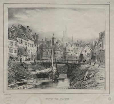 View of Caen by Eugene Isabey