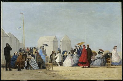 Beach Near Trouville by Eugene Louis Boudin