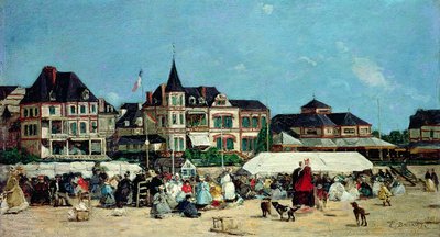 Casino de Trouville by Eugene Louis Boudin