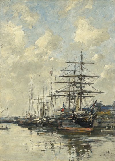 Deauville, the Boat Basin by Eugene Louis Boudin