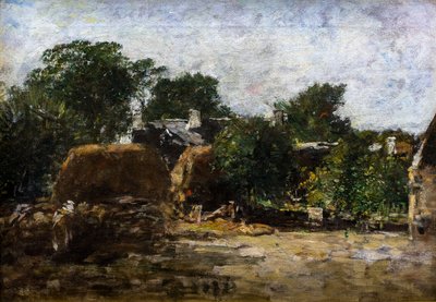 Farmyard by Eugene Louis Boudin
